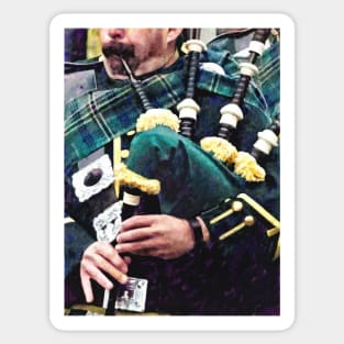 Music - Closeup of Bagpiper Sticker